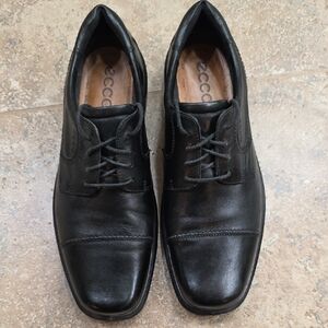 Ecco Men's Classic Black Leather Oxfords